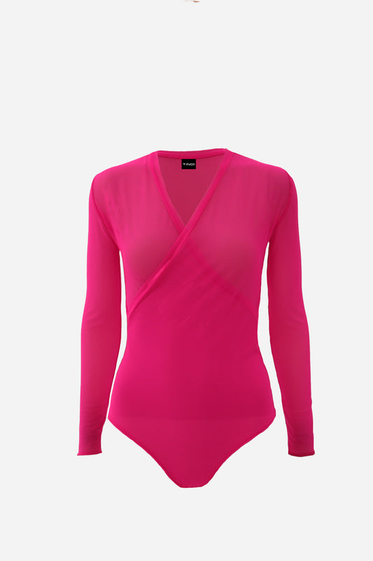 Pink Crossover Bodysuit